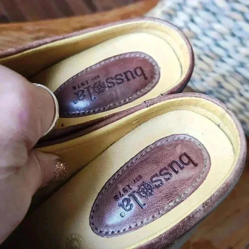 Bussola Woodsville Leather Mules Size 8 Tan‎ - Picture 10 of 14